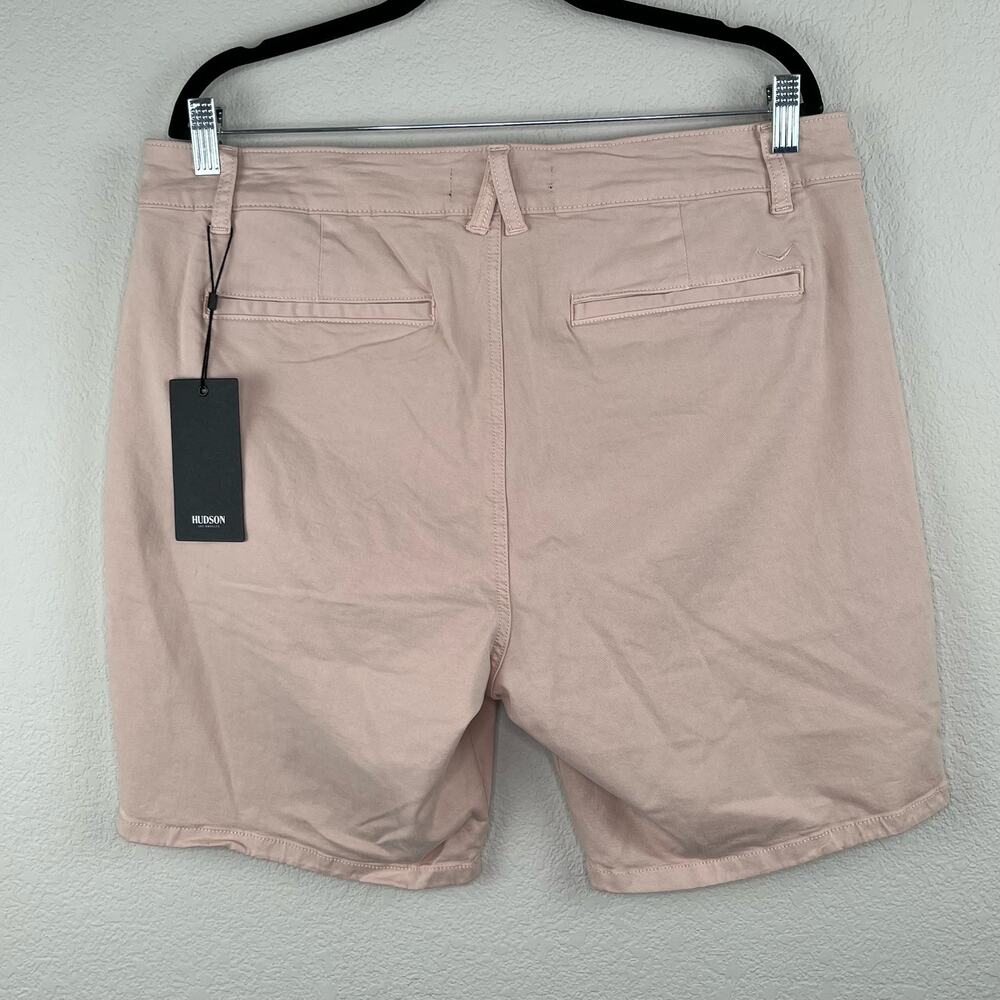 Hudson Men's Pink Slim Straight Chino Shorts 42 NWT Twill Summer Golf Preppy 8" - Picture 3 of 15